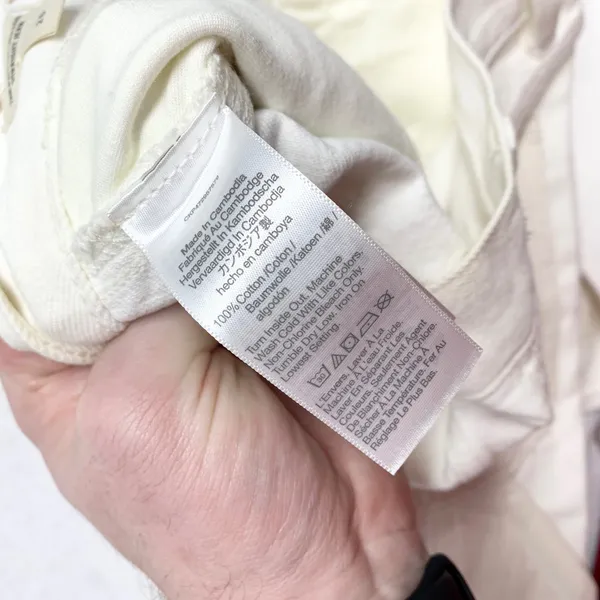Madewell‎ Perfect Vintage Straight Carpenter Jeans Women 26 White Colorblock - Image 11
