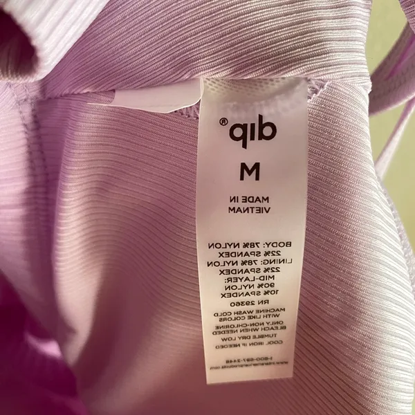 New Women Sports Bra Lilac Ribbed Long Line Strappy Back Medium Low impact - Image 3