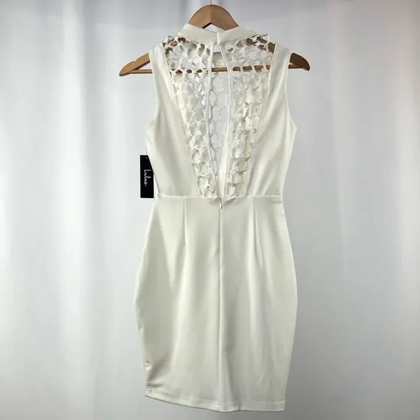 NWT Lulus Lavish Lattice Bodycon Dress in‎ White Size Small - Image 9