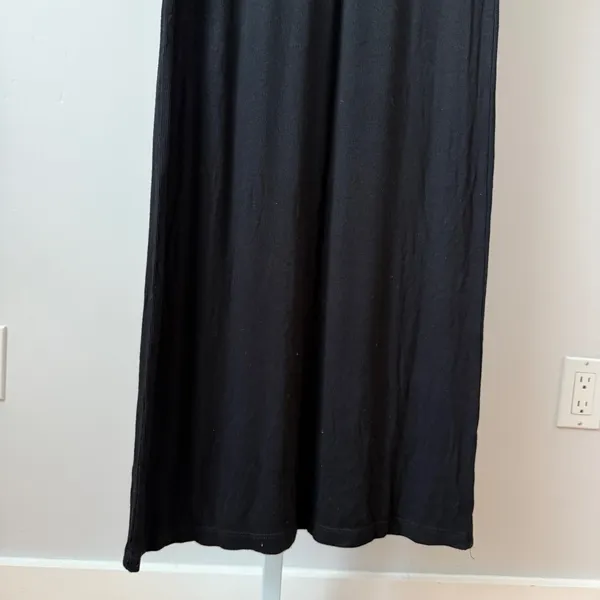 HATCH XS Black Ribbed Maxi Dress Minimalist Lounge Whimsigoth‎ - Image 3