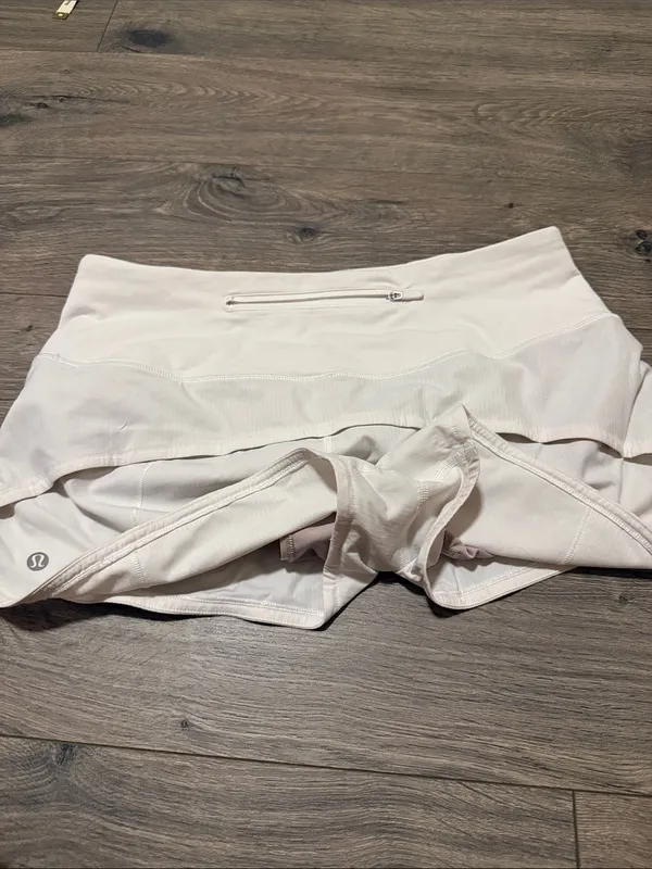 lululemon athletica white athletic Shorts with Built-In Liner - Image 4