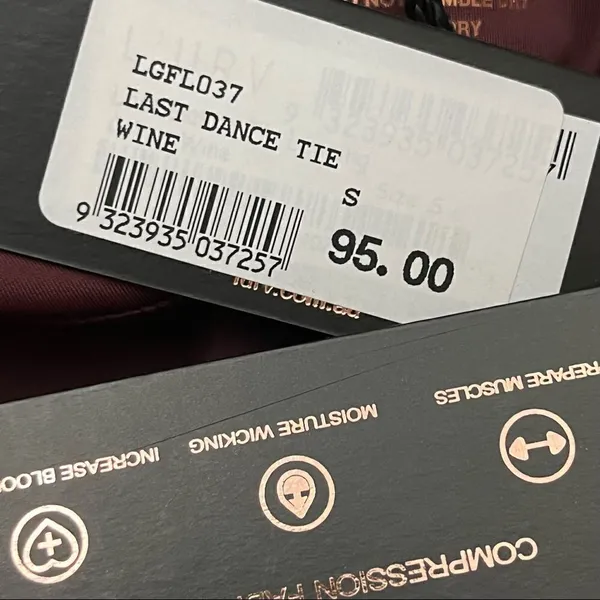 L’urv Last Dance Wine Colored Compression Leggings S NWT - Image 7