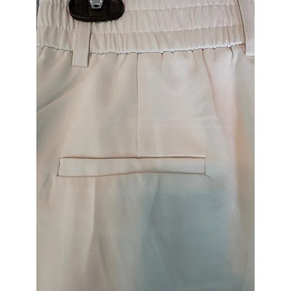 Noahella Wide Leg Pleated Trousers Cream‎ High Waist Pants Small Classic Office - Image 6