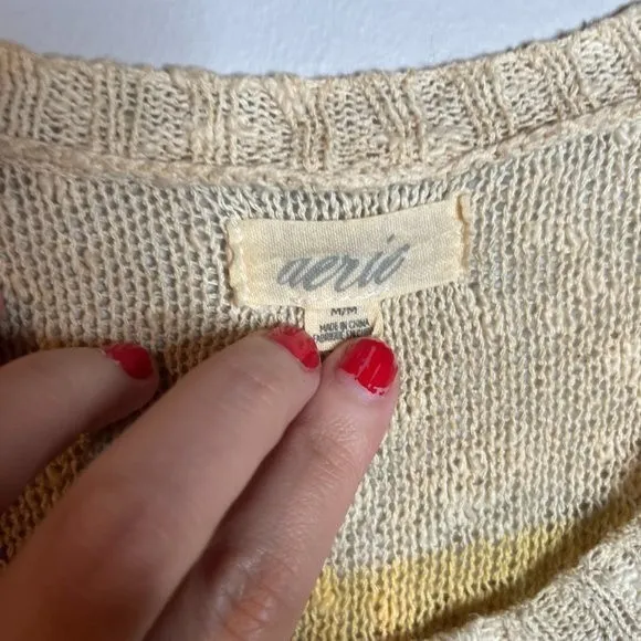 Aerie light loose knit striped sweater - Image 2