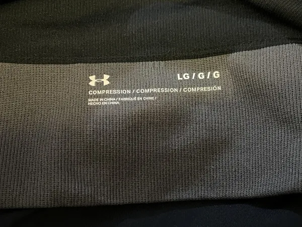Under Armour Sports Bra Womens Large Black Longline Adjustable Padded Stretch - Image 6