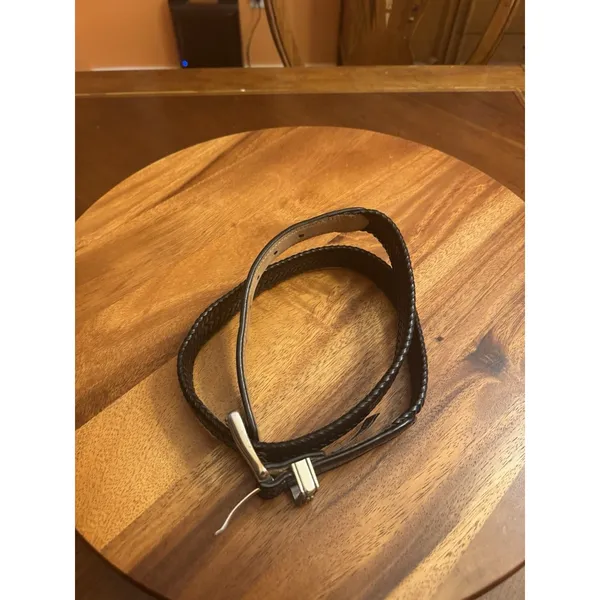Onyx Brighton Women’s Braided Black Leather Belt L/34 - Image 3