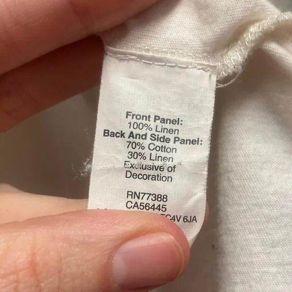 Madewell Linen/Cotton Blend Tank Top Size Small - Image 3