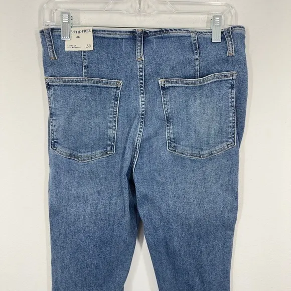 We The Free Free People Level Up Slit Bootcut Jeans Medium Wash Size‎ 30 Boho - Image 7