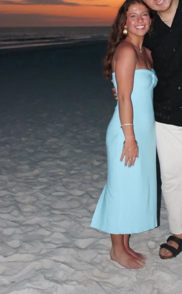 Strapless Dress Blue - Image 2