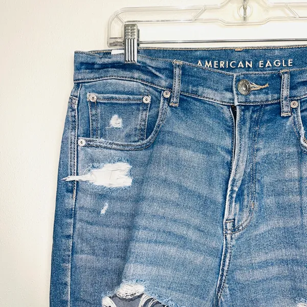 Light Wash Ripped Highest Rise 90’s Boyfriend Jeans - Image 2