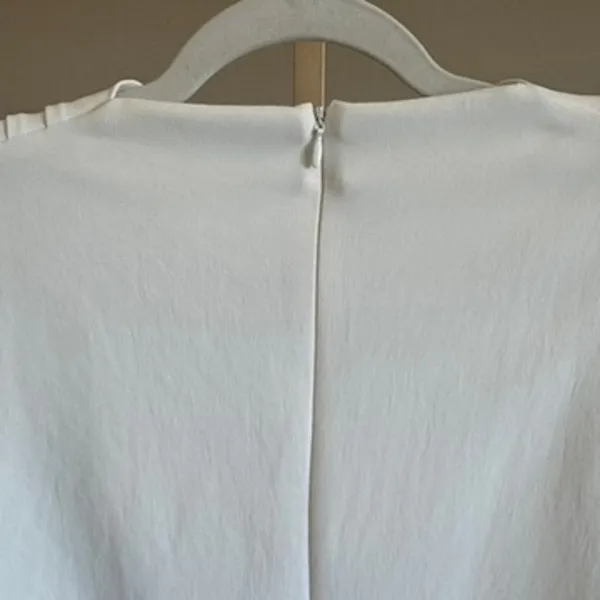 Zara Draped Mini Dress White NWT Size M Paris Purchase - Image 6