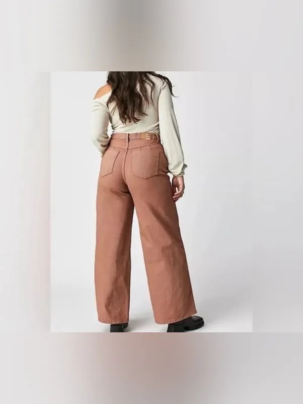 NWOT Free People We The Free CRVY Gia Wide-Leg Jeans - sand dune mauve - 27 - Image 9