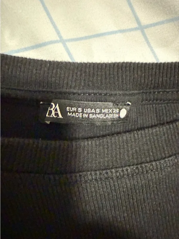 ZARA Crop Top Black Small - Image 3