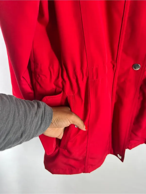 Nautica‎ Red Hooded Water-Resistant Trench Jacket - Image 3