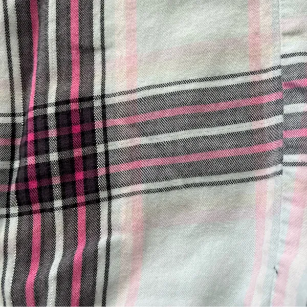 Victoria's Secret Dreamer Flannel 2 pc Pajama Set Multi Plaid sz XS - Image 6