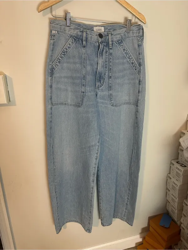 NWOT Citizens of Humanity Ayla baggy cargo jeans cloud nine 27 - Image 2