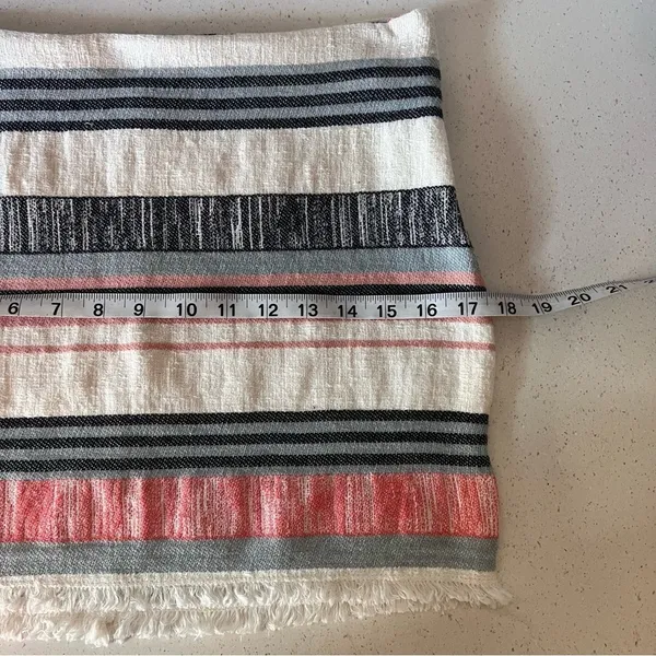 ABBELINE textured canvas striped skirt size small - Image 7
