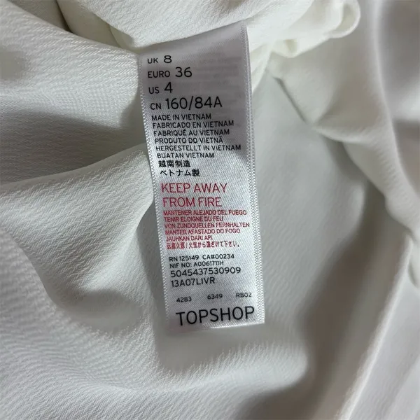 Topshop White Double Spaghetti Strap‎ V-Neck Layered Camisole Top US 4 13A07LIVR - Image 3
