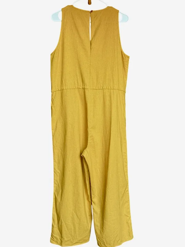 NWT‎ Anthropologie Drew Linen Blend Jumpsuit Sz M - Image 5