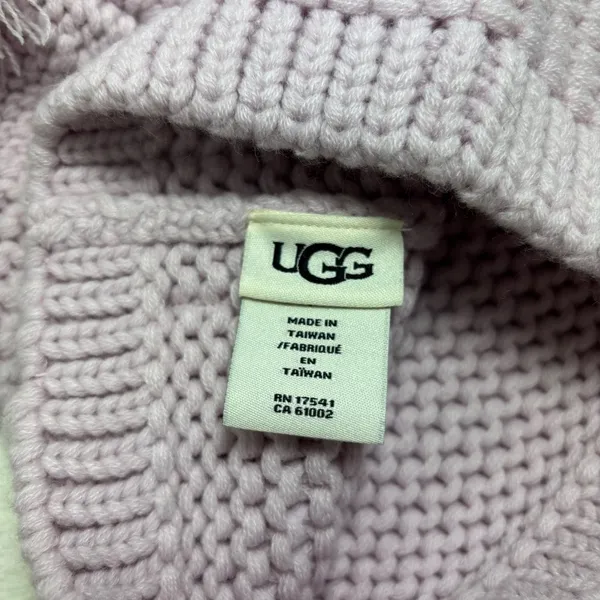 UGG‎ Chunky Crystal Pink Knit Beanie with Pom-Pom O/S - Image 5
