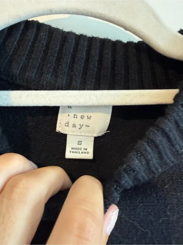 a new day Black and Cream Striped Crewneck Sweater - Image 2