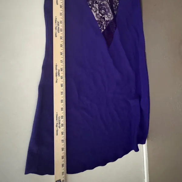 Vintage Purple VS Gold Label Deep V Lace Slip Dress Dark Fairy Whimsigoth 90s - Image 10