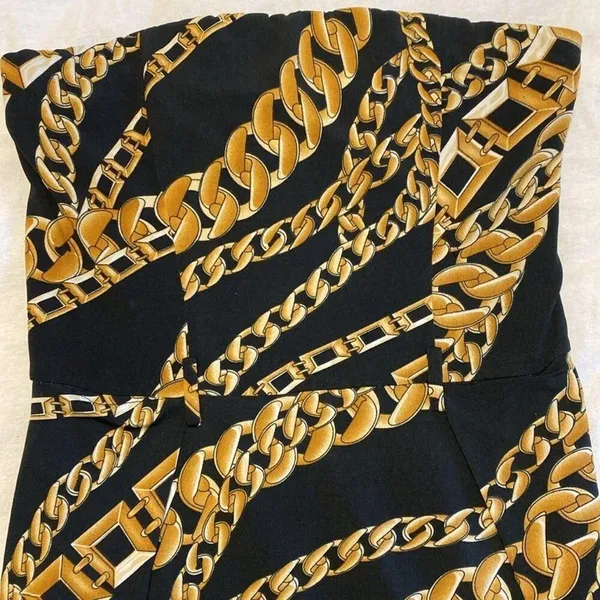 Miroa printed chain strapless dress Black Size M - Image 2