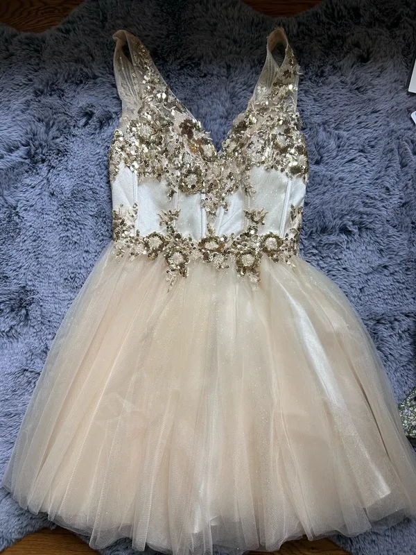 Cinderella Divine Homecoming Gold Sequin Dress - Image 2