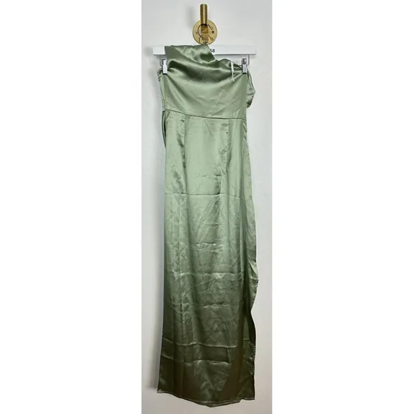 PETAL & PUP Nadia One Shoulder Maxi Dress in Sage Size US 2 - Image 8
