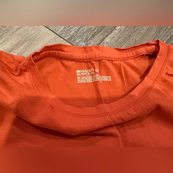 Mossimo Supply Co. Vibrant Orange Short Sleeve Tee - Image 2