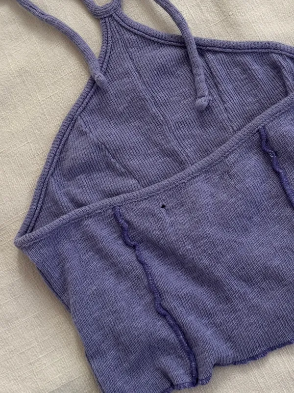 Urban Outfitters Halter Crop Top - Purple, Size Small - Image 4