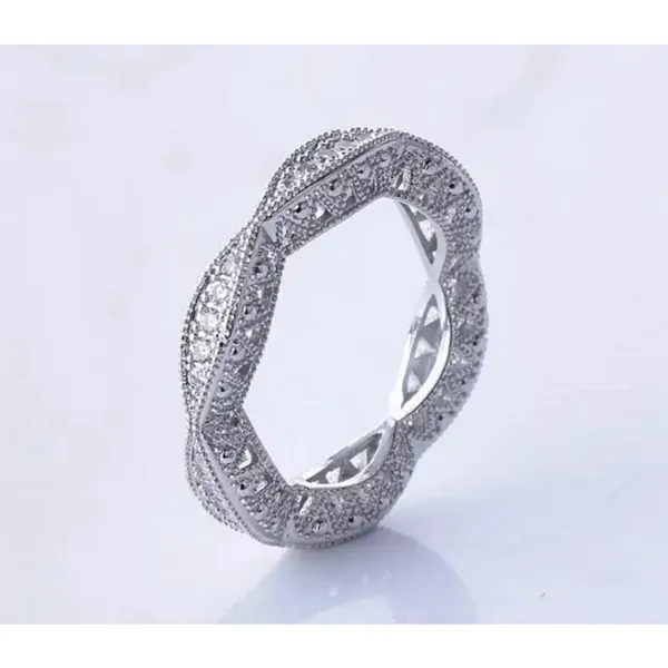NEW 1 Ct Pretty Pave Simulated‎ Diamond Eternity Wedding Band Ring, Size 10 - Image 5