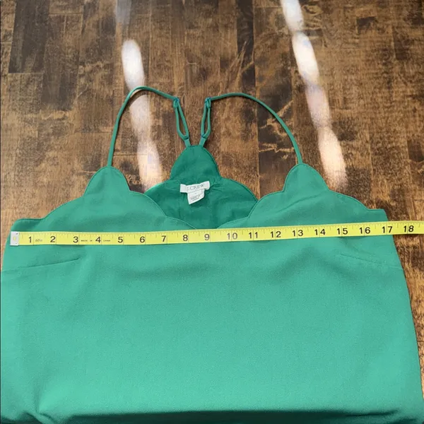 J CREW Green Scallop-Edge Camisole Top Size 6 - Image 13