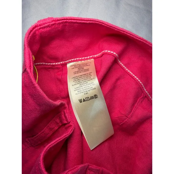 Hot Pink Linen Blend Wide Leg Maeve The Collette Pants Culottes Size 29 - Image 3