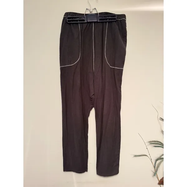Intimately Free People Womens‎ Charcoal Slub Knit Contrast Stitch Lounge Pants - Image 2