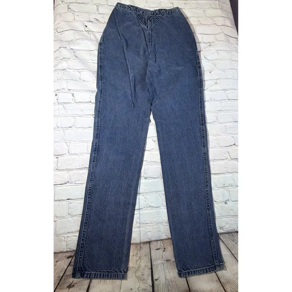 Vintage Roper Womens Jeans High Rise Bareback Button Fly‎ Western Sz 11/12 80's - Image 2