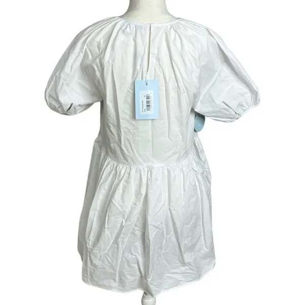 HILL HOUSE THE FRANCESCA Top High Low Keyhole Back‎ Short Puff Sleeve Size XS - Image 3