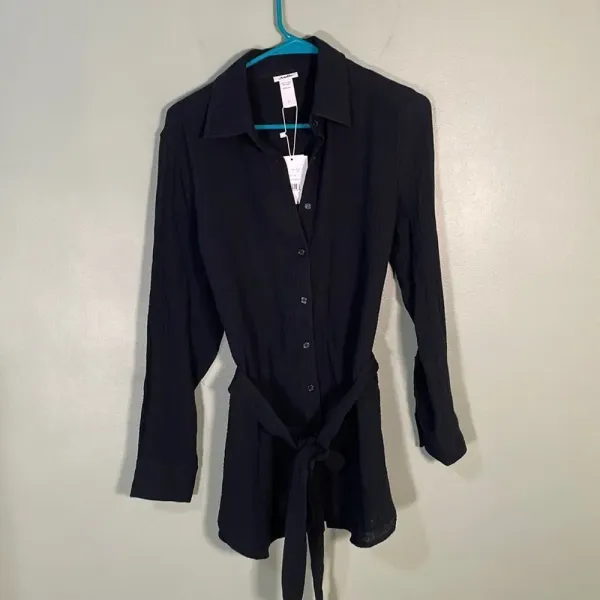 Andie The Corvo Button Up Top‎ CoverUp Black size S NWT - Image 3