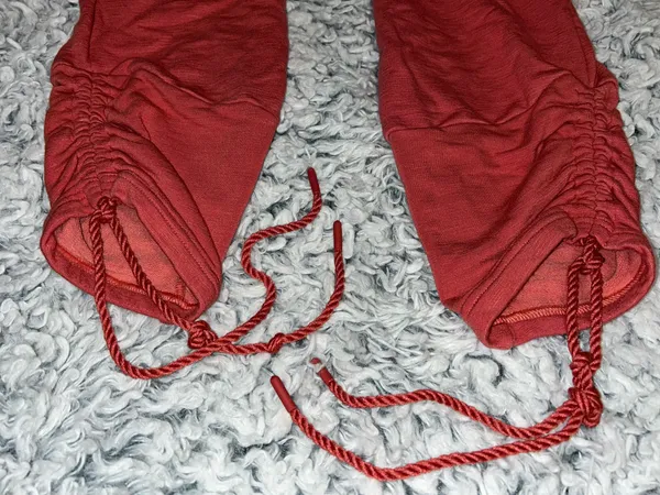 Gymshark Lounge Joggers Coral/Reddish Color With Drawstrings - Image 8