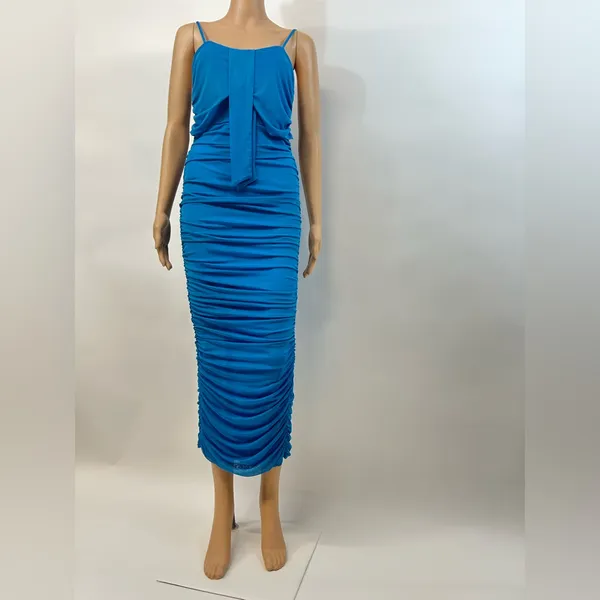 ASOS Vibrant Blue Maxi Dress Size 6 - Image 2