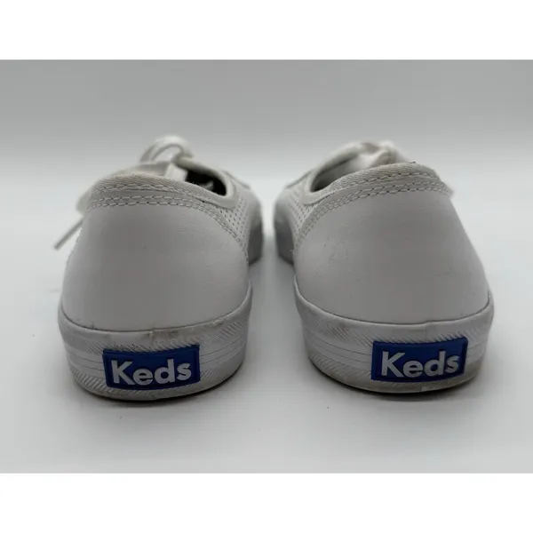 KEDS Sneakers Womens Sz US 8 EU39 White Leather Lace Up Tennis Shoes WH56115 EUC - Image 3