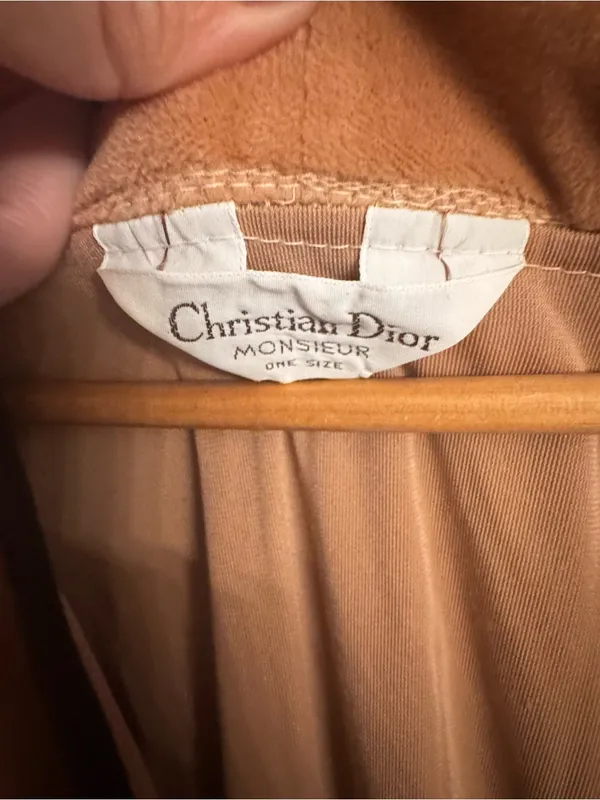 CHRISTIAN DIOR MONSIER Velvet‎ Robe with Contrast Trim - Image 3