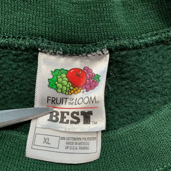 Vintage 90s California Hummingbird Floral Hunter‎ Green Crewneck Sweatshirt XL - Image 8