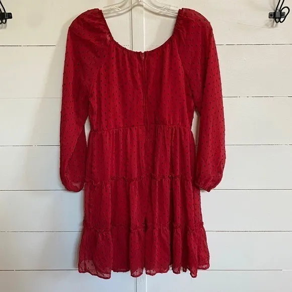 Trixxi Girl Red Black‎ Sheer Dot Party Dress Goth Red Devil Vamp - Juniors XL - Image 7