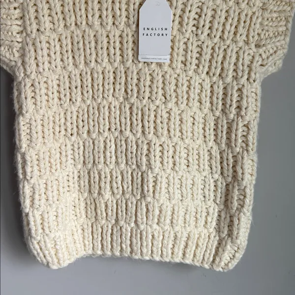 NEW Anthropologie English Factory Chunky Sweater Vest Small - Image 6