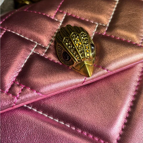 Authentic KURT GEIGER LONDON Quilted 2 tone leather convertible Crosby/shoulder - Image 3