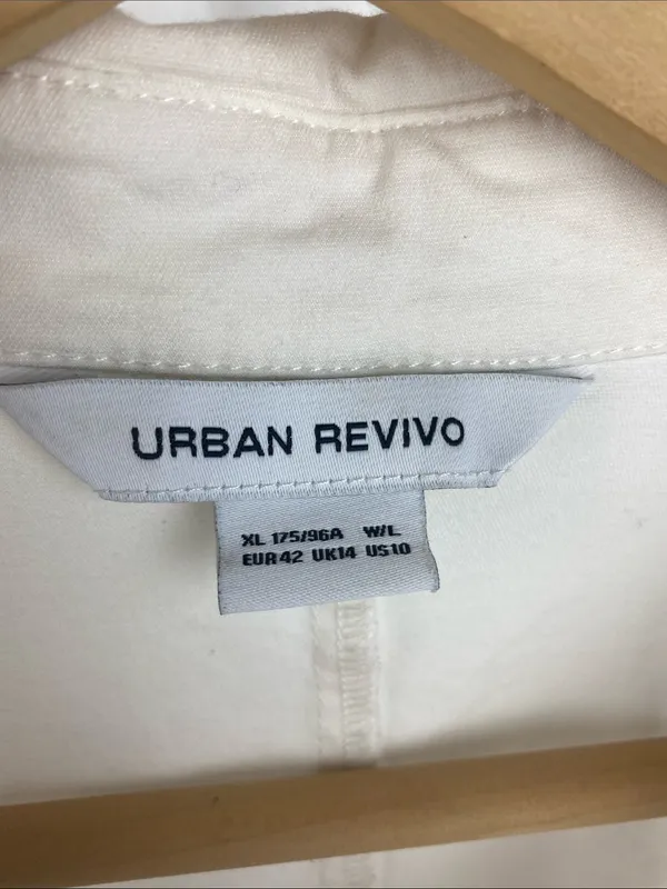 Urban Revivo White Sleeveless Drop Waist Snap Front Belted Mini Dress XL - Image 4
