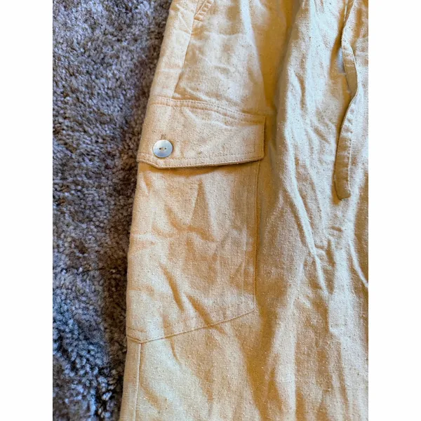 Vintage 90s Selene Sport 100% Raw Silk Matching Cargo Pant & Shirt 2-Piece Set - Image 8