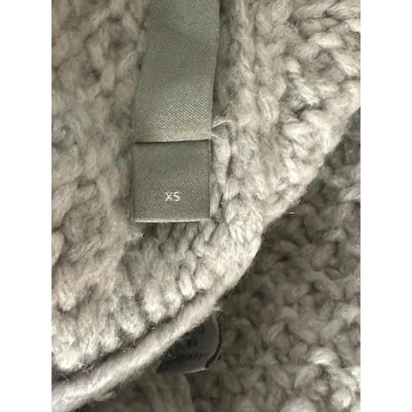Vince lagenlook wool/cashmere grey chunky textured open cardigan sweater Size XS - Image 3