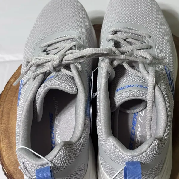Skechers Women's Memory Foam Gray Athletic Walking Sneakers Shoes Size 7.5 NWT S - Image 6